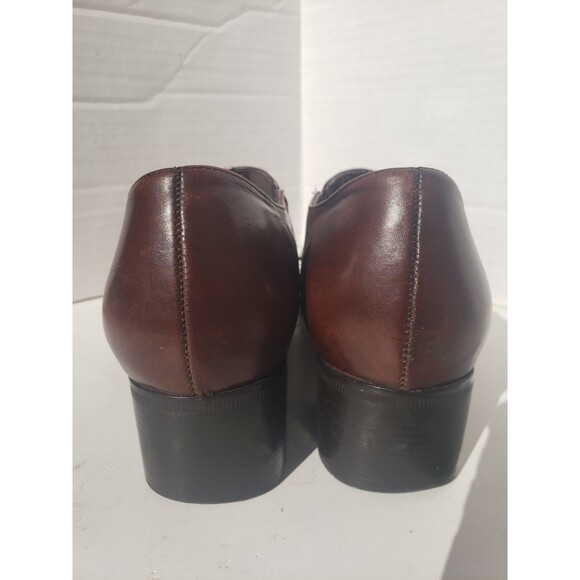 Munro "Revere" Chocolate Brown Leather Slip-On Pump #M281421 Women's 11 Narrow - Picture 7 of 16